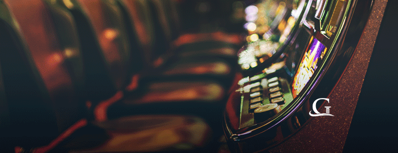 Slot Machines At A Casino Stock Photo