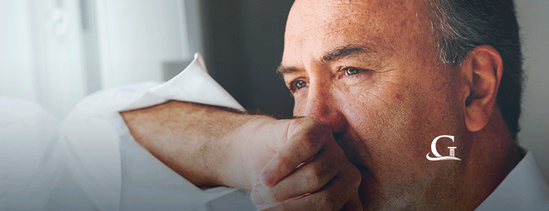 Man Suffering With Mesothelioma Stock Photo