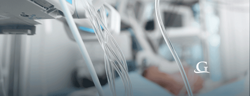 Patient Hooked Up To An IV Drip Stock Photo