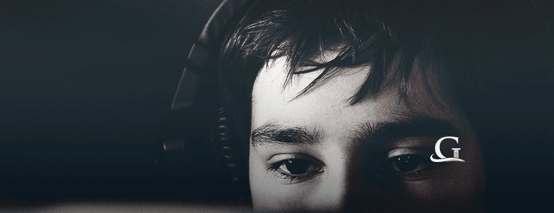 Young Man Wearing Headphones Stock Photo