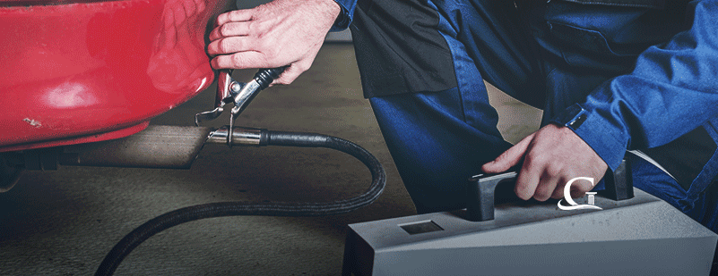 Emissions Test On Vehicle Stock Photo