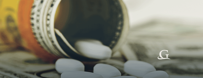 Spilled Prescription Medicine Bottle Stock Photo