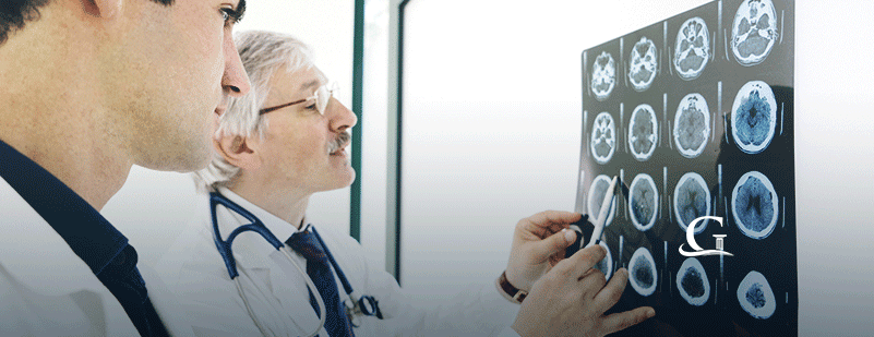 Doctors Examining Medical Slides Stock Photo