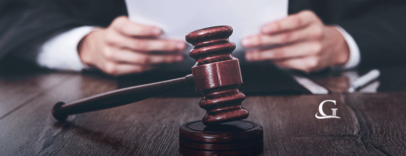 Judge Holding Important Legal Documents Stock Photo