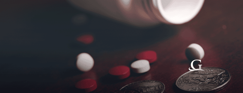 Spilled Pill Bottle Stock Photo