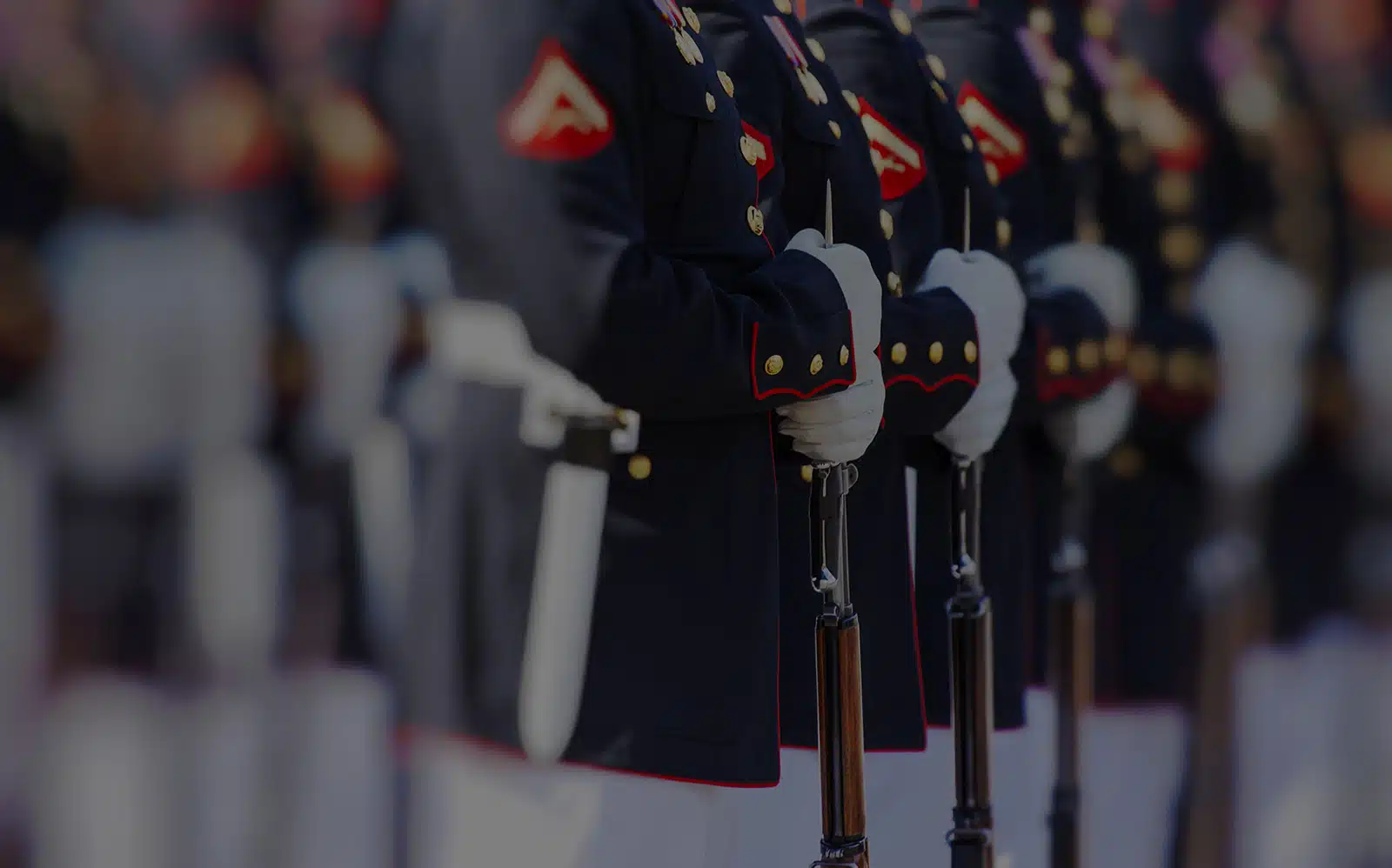 Soldiers at attention